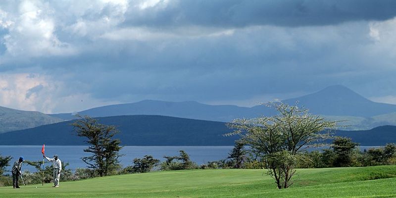 Great Rift Valley Golf Club overlooking Lake Naivasha
