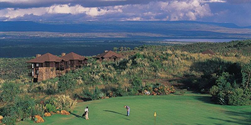 Aerial view of the Great Rift Valley Golf Club in Naivasha, Kenya