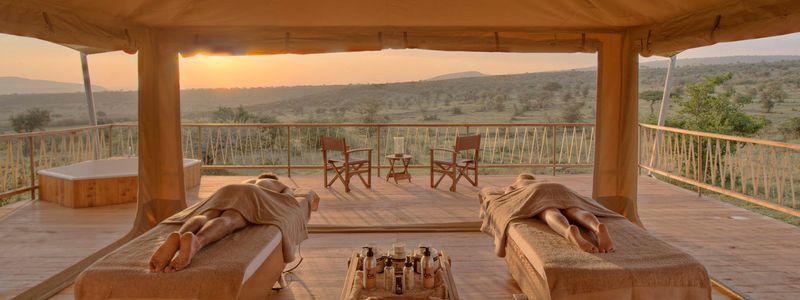 Wellness spa overlooking the Maasai Mara