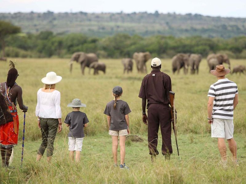 Walking safari with kids in Kenya