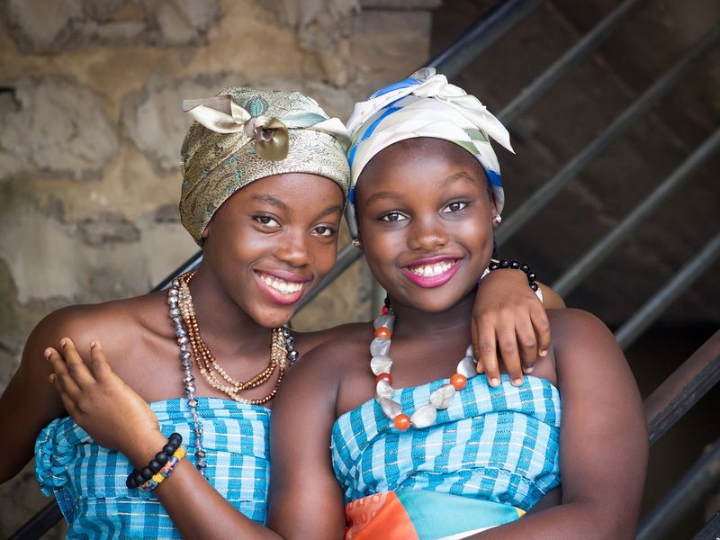 Smiling beautiful African Girls