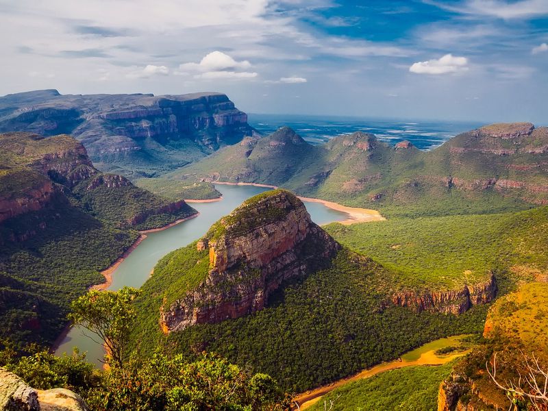 Aerial view of Table Mountain, South Africa