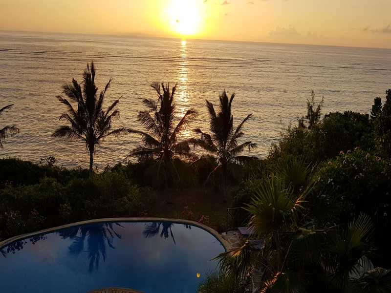 Panoramic view of the Indian Ocean