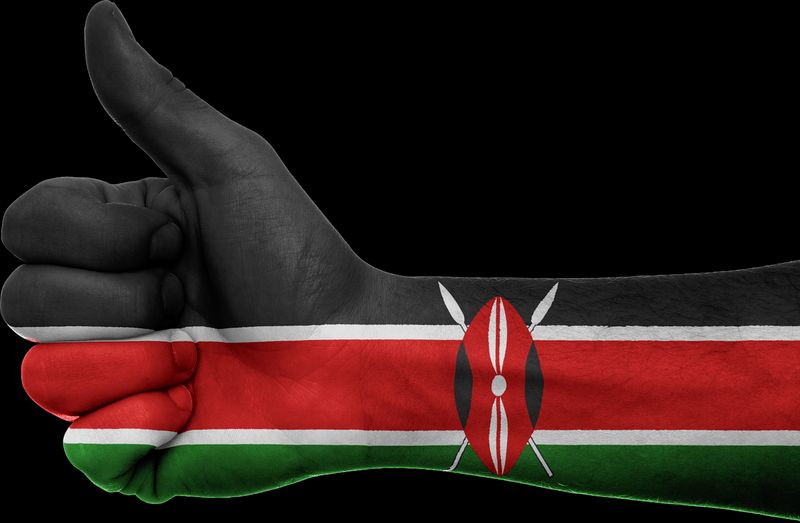 Kenyan flag print on forearm