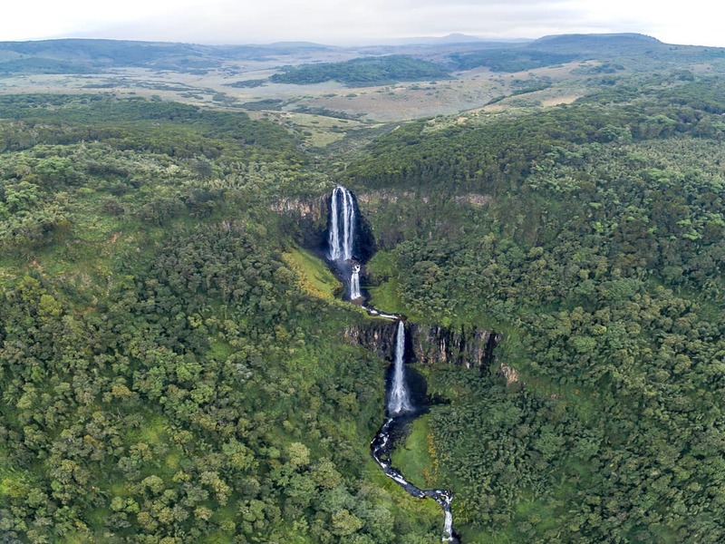 Karuru Falls in Aberdare Ranges, Kenya