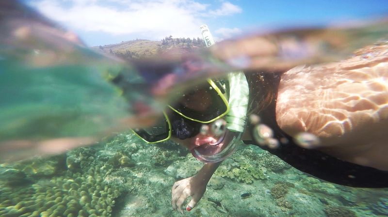 Snorkeler with GoPro