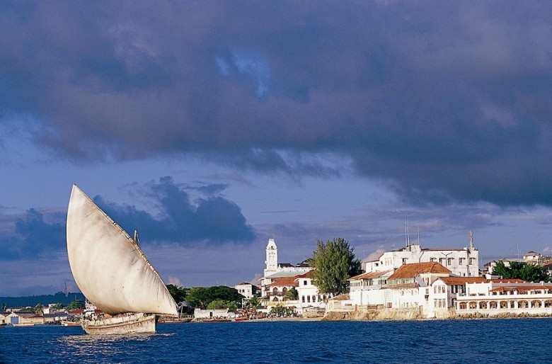 Zanzibar Serena Hotel Dhow in Sea