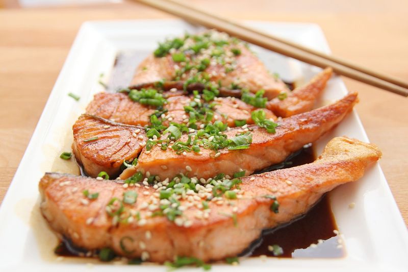 Salmon on a plate