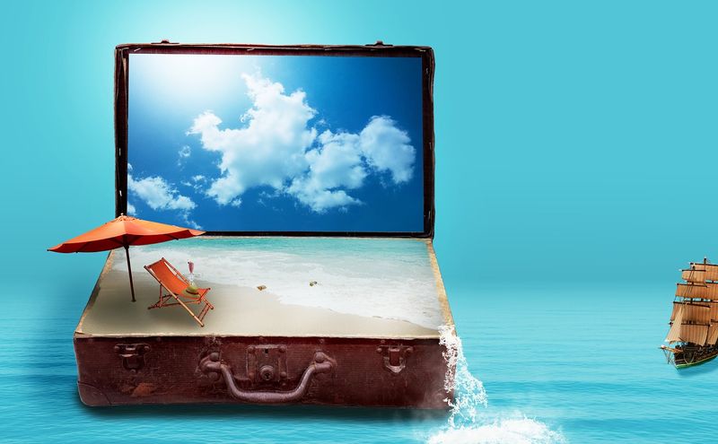 Beach suitcase